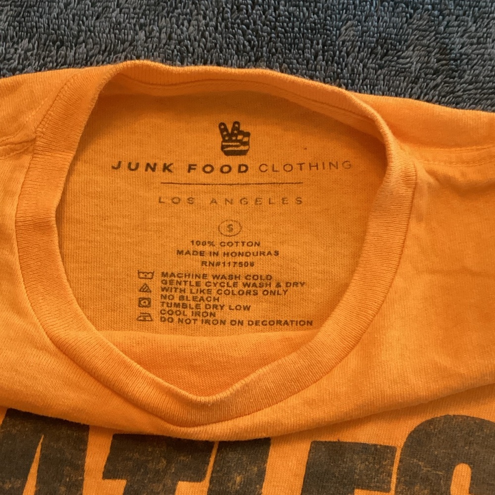 Junk Food Clothing Vibrant Orange Tee